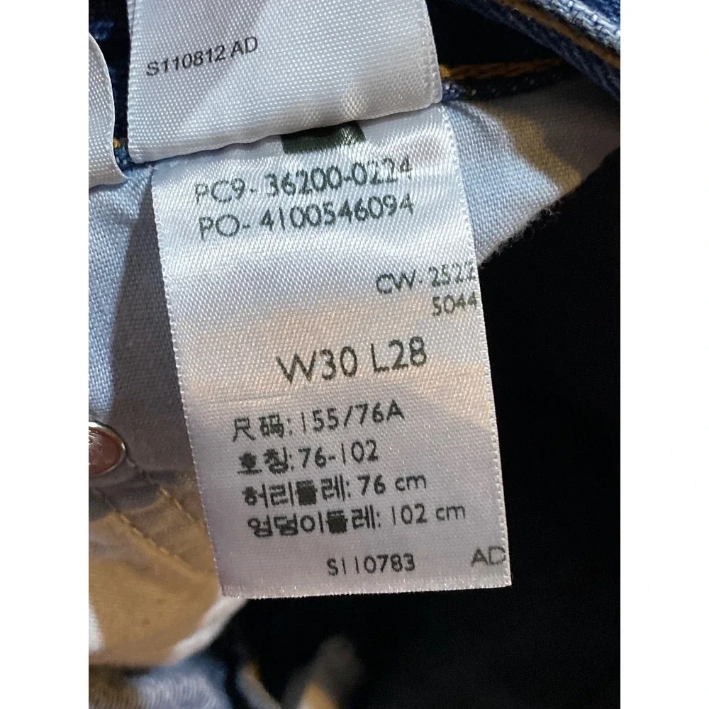 Levi's Premium 501 Original Fit Jeans Mens 30x28 Blue Denim Button Fly Straight